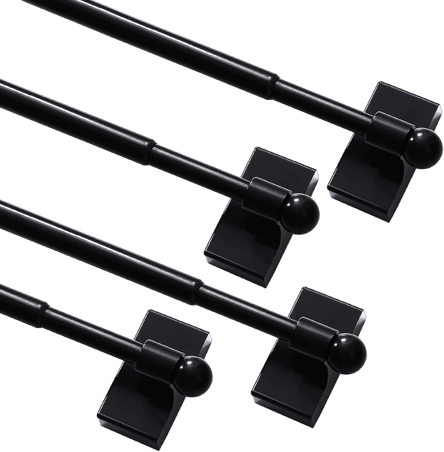 Magnetic Curtain Rods for Metal Doors - Adjustable 16 to 28 in