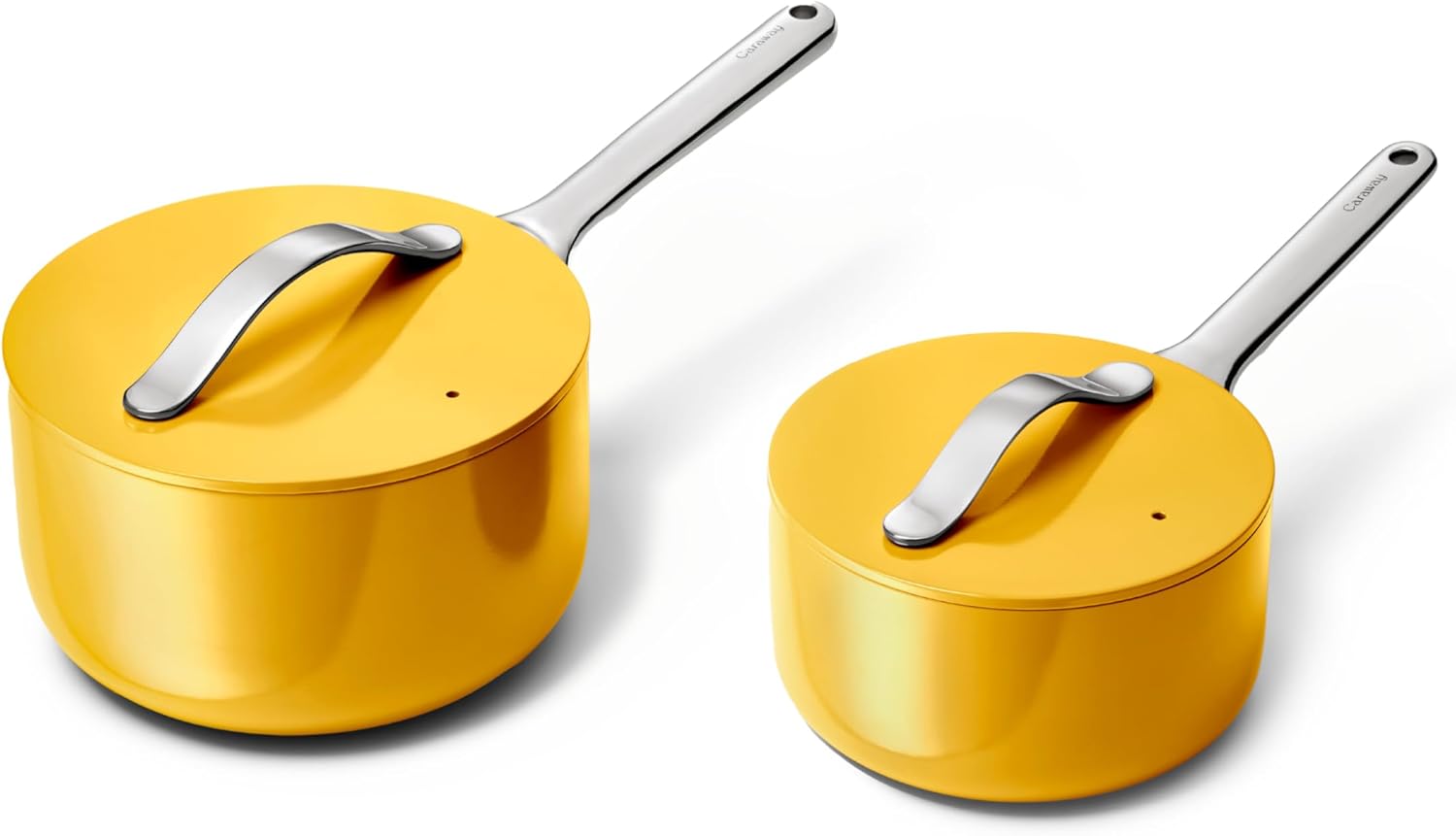 Caraway Nonstick Ceramic Sauce Pans Set for Effortless Cooking