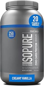 Isopure Creamy Vanilla Whey Isolate Protein Powder for Keto