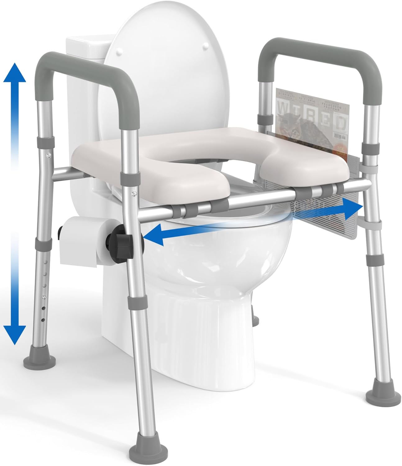 Adjustable Toilet Seat Riser for Seniors - FSA Eligible
