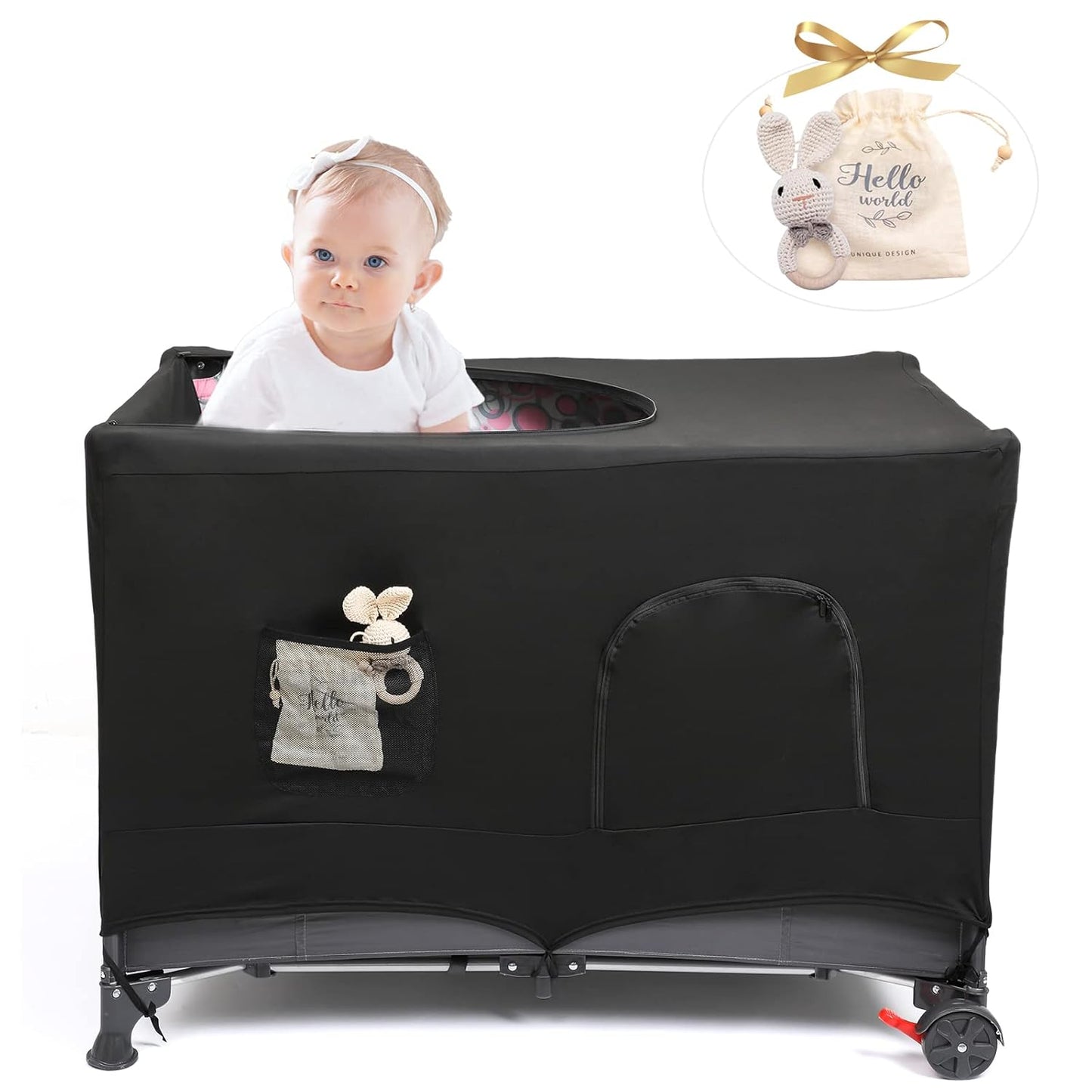 Portable Blackout Cover for Travel Crib