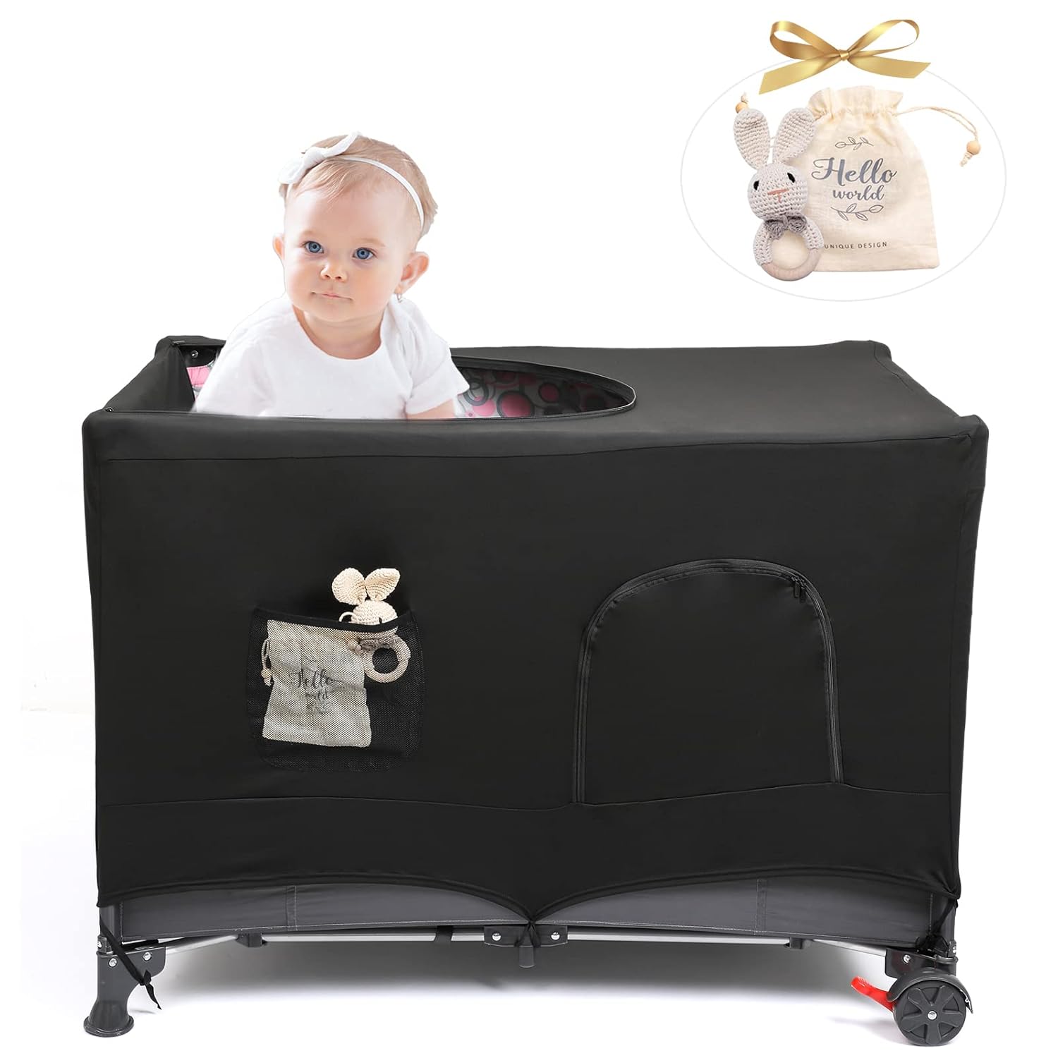 Portable Blackout Cover for Travel Crib