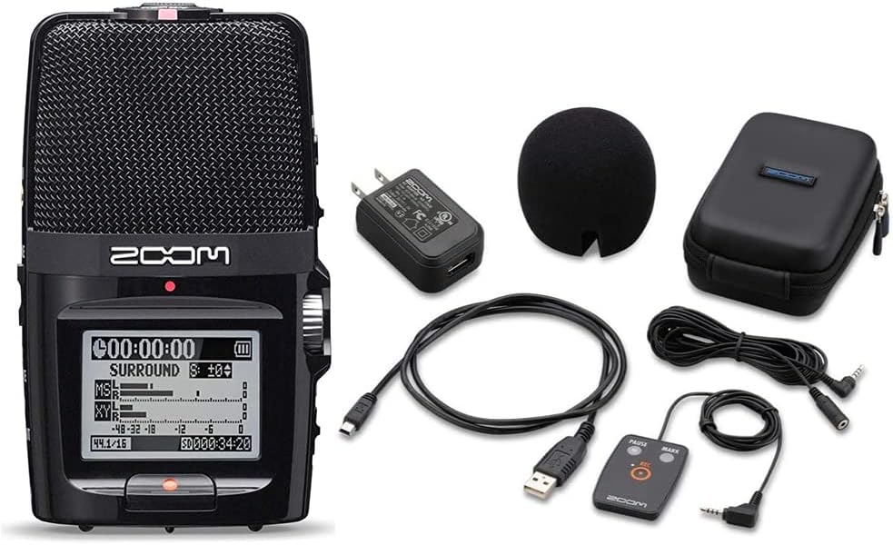 Zoom H2n Handy Multitrack Recorder Bundle with Accessory Pack