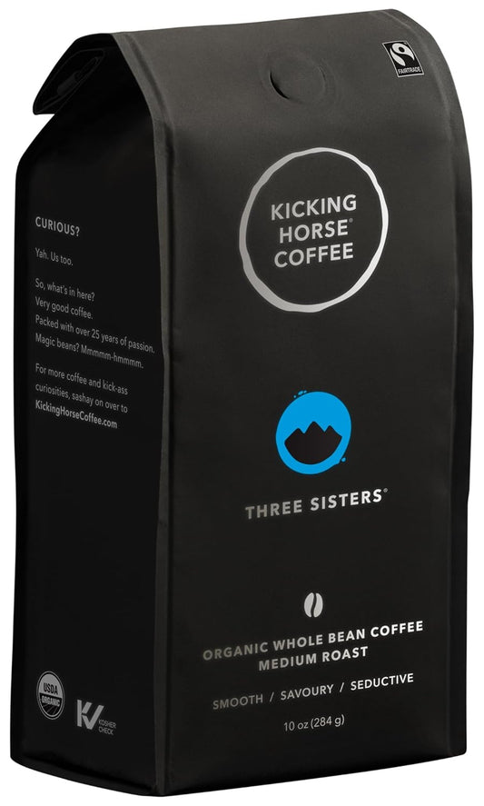 Kicking Horse Coffee Three Sisters Medium Roast Whole Bean 10 Oz
