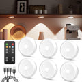 Rechargeable Puck Lights with Remote - Long-Run Magnetic Under-Cabinet