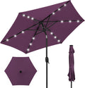 7.5ft Solar Patio Umbrella in Amethyst Purple - LED Lighted