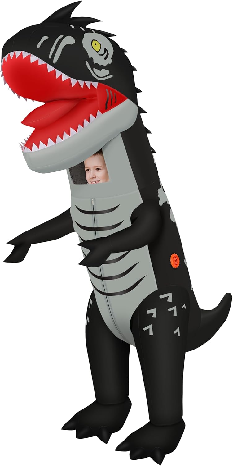 KMiKE Inflatable Dinosaur Costume for Kids - Fun Halloween Wear