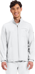Cherokee Scrub Jacket Men's Zip Front Jacket with 5 Pockets Clothing