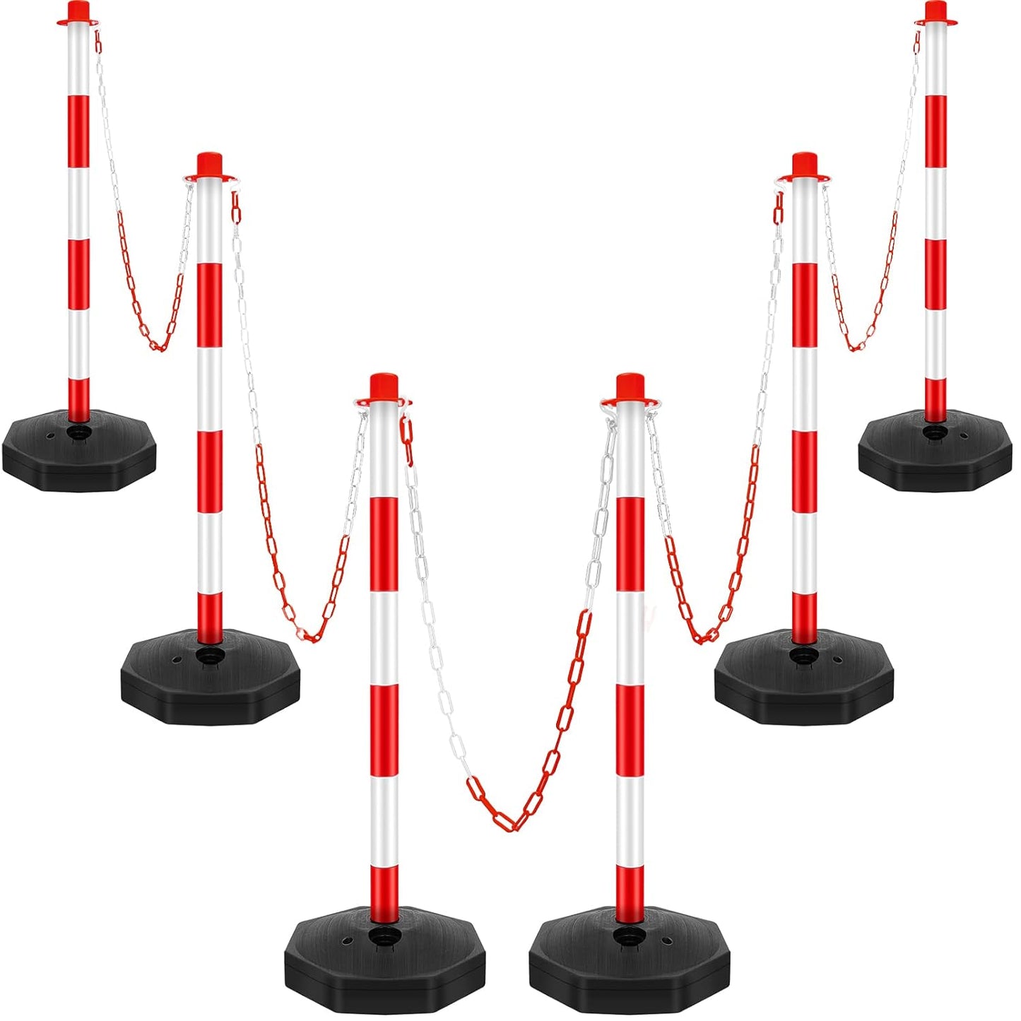 34 Inch Parking Cone Delineators Set for Traffic Control