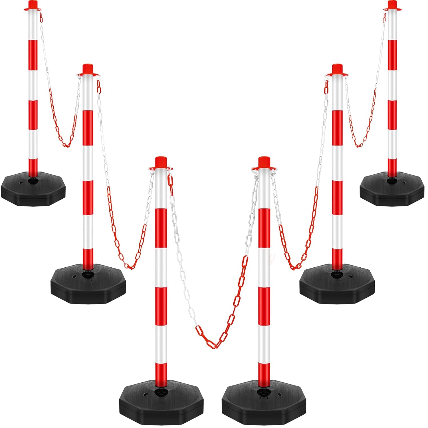 34 Inch Parking Cone Delineators Set for Traffic Control