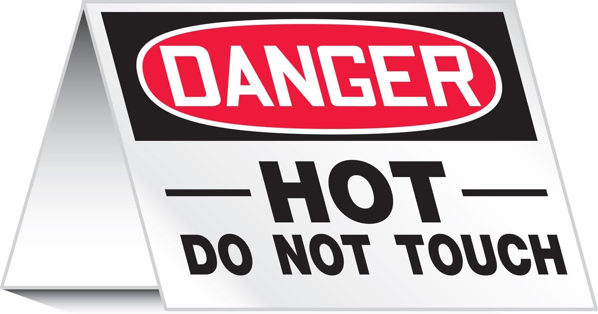 Accuform Aluminum Warning Sign: Danger Hot - Keep Safe! 