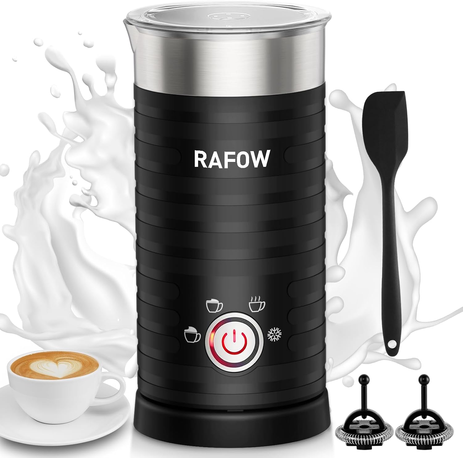 350ml Electric Milk Frother - Hot & Cold Foam Maker