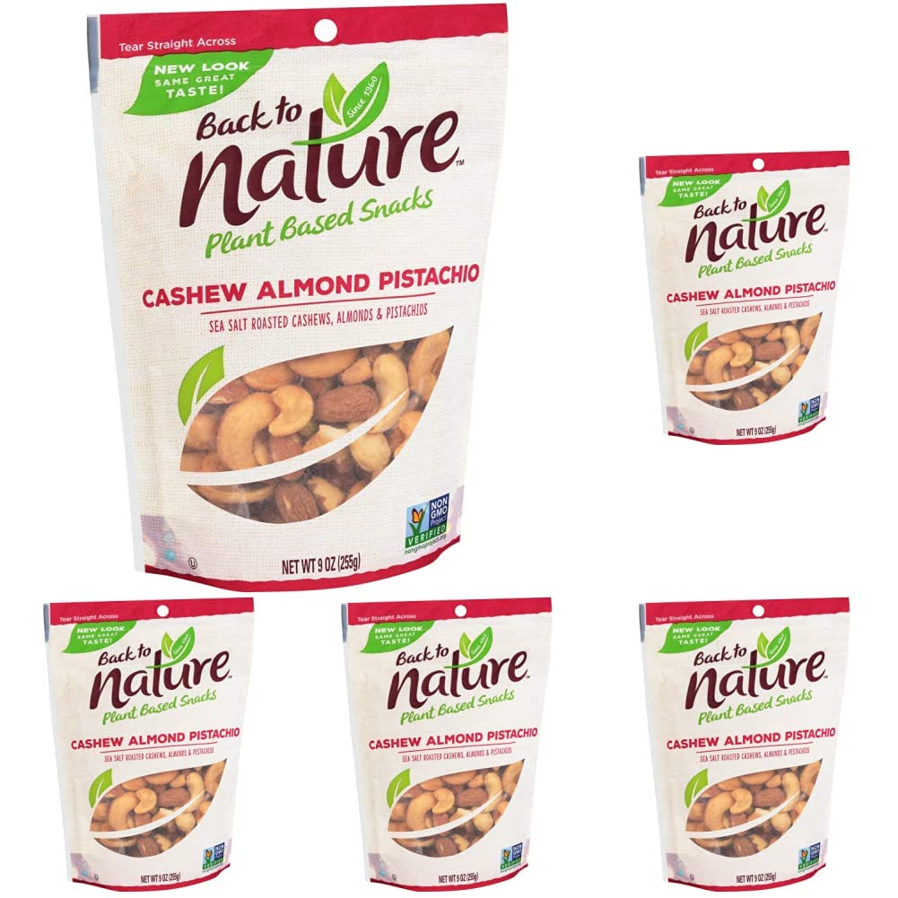 Back To Nature Non-Gmo Trail Mix: Cashew Almond Pistachio Blend