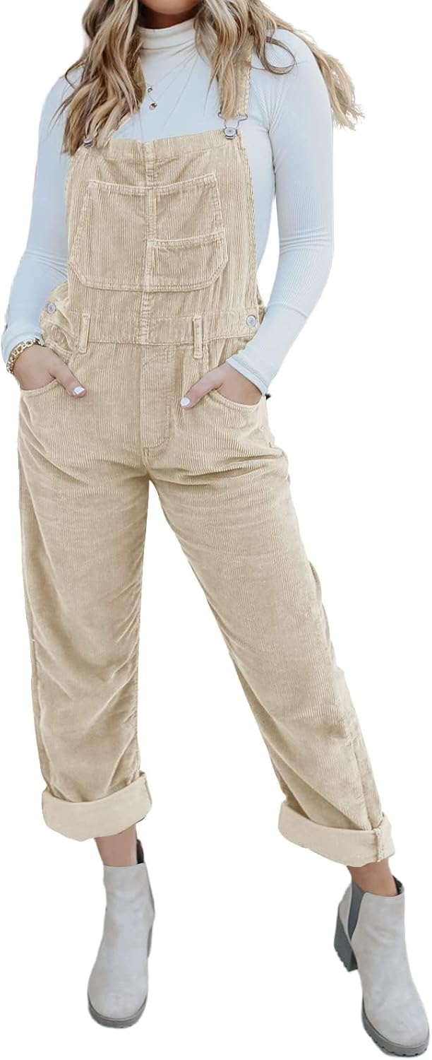 Onedreamer Women's Corduroy Overalls for Casual Style and Comfort