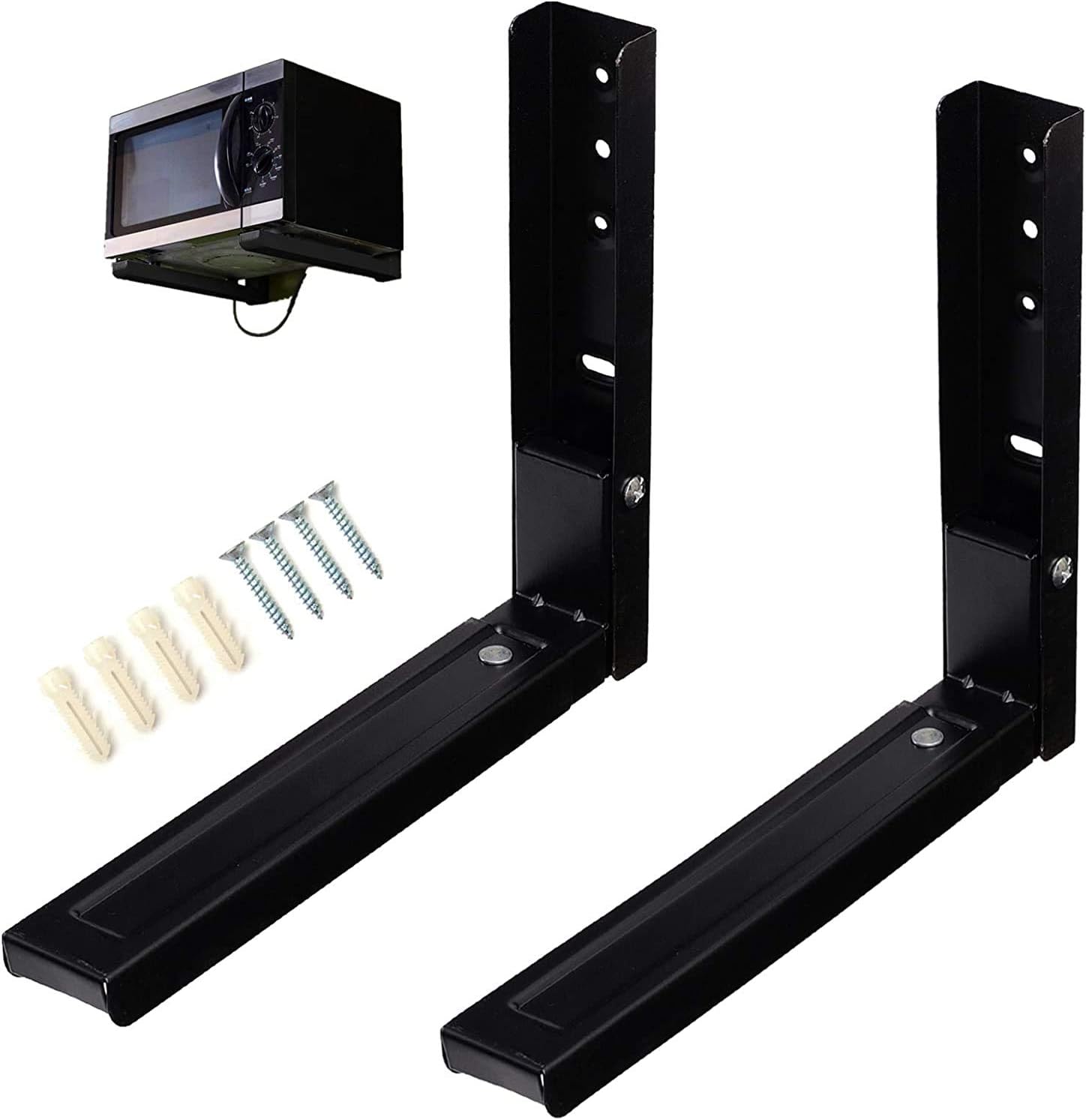 Hovico Microwave Wall Mount: Adjustable Foldable Stand - 100 lb Capacity