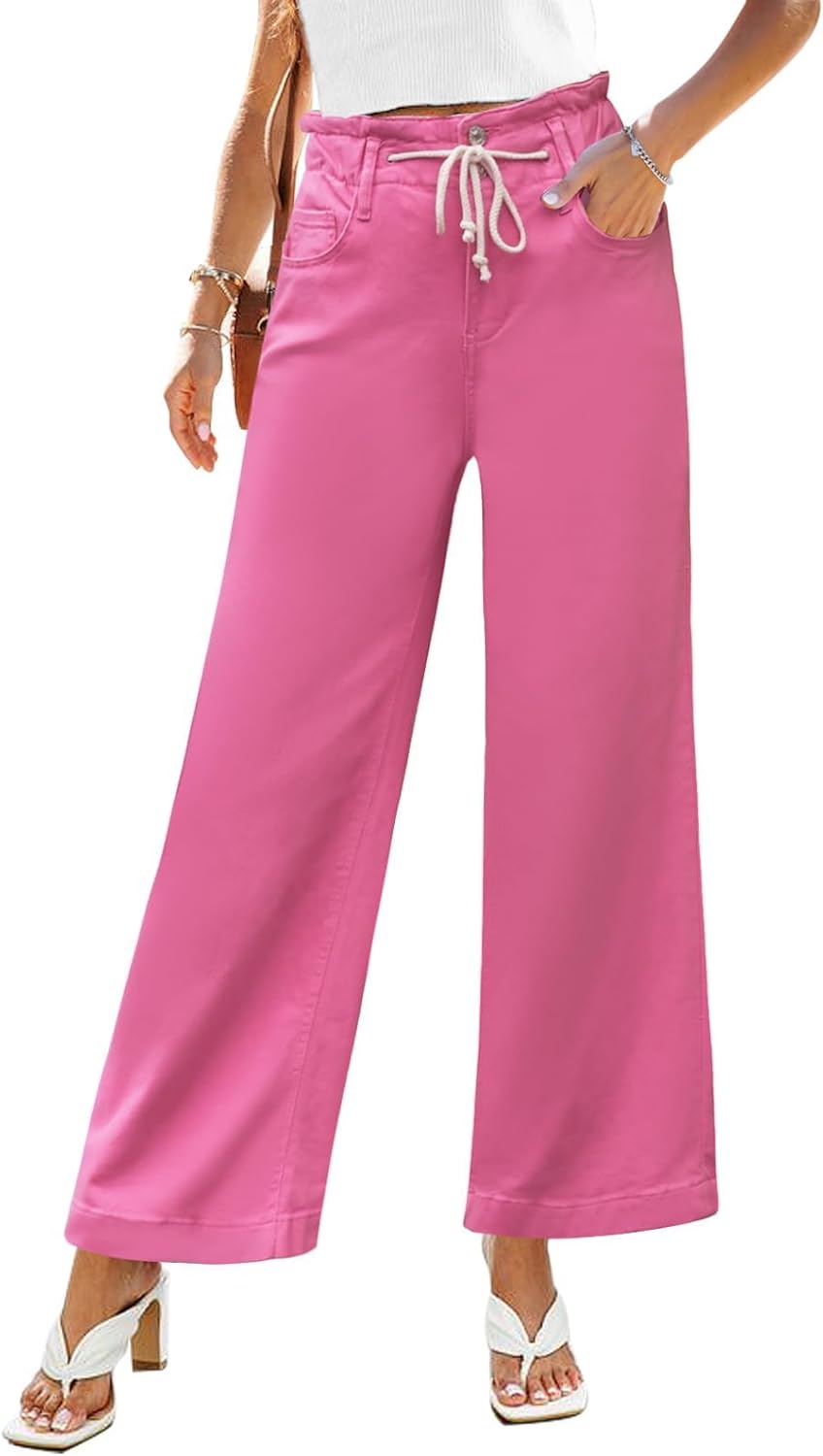 Wide Leg Jeans for Women Stretch High Waisted Baggy Y2K Pants