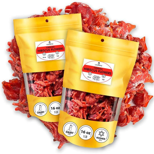 Candied Hibiscus Edible Flowers for Unique Cake Decorations