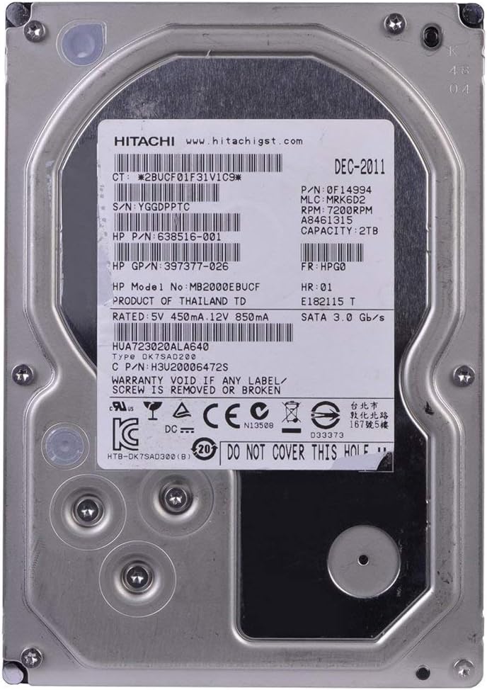 Renewed Hitachi 2TB Internal Hard Drive Boosts Storage