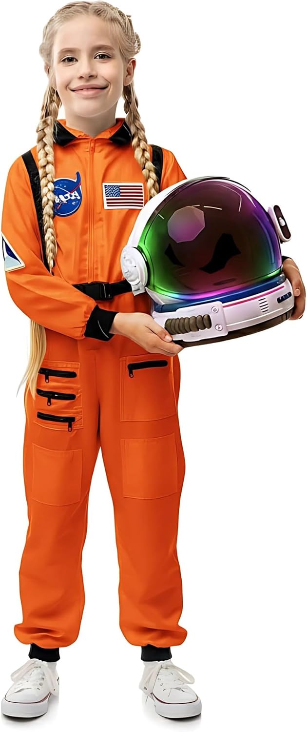 Astronaut Costume for Kids with Helmet for Space Adventures