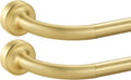 Warm Gold Disc Curtain Rods 2 Pack, 28-48 in - Wrap Around Design