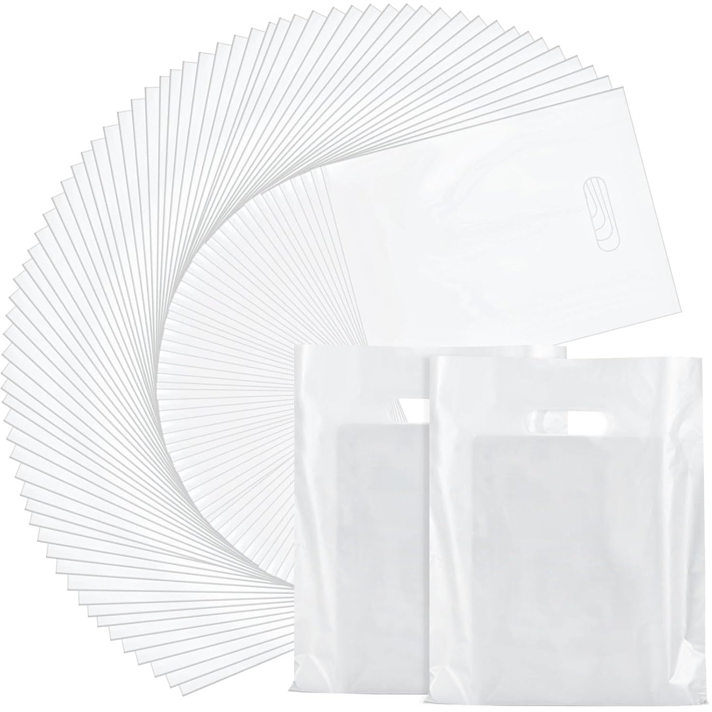 Kosiz 1000 Pcs Plastic Merchandise Shopping Bags for Events