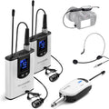 Alvoxcon TG220S Dual Wireless Lapel Mic System - Clear Dual Mics