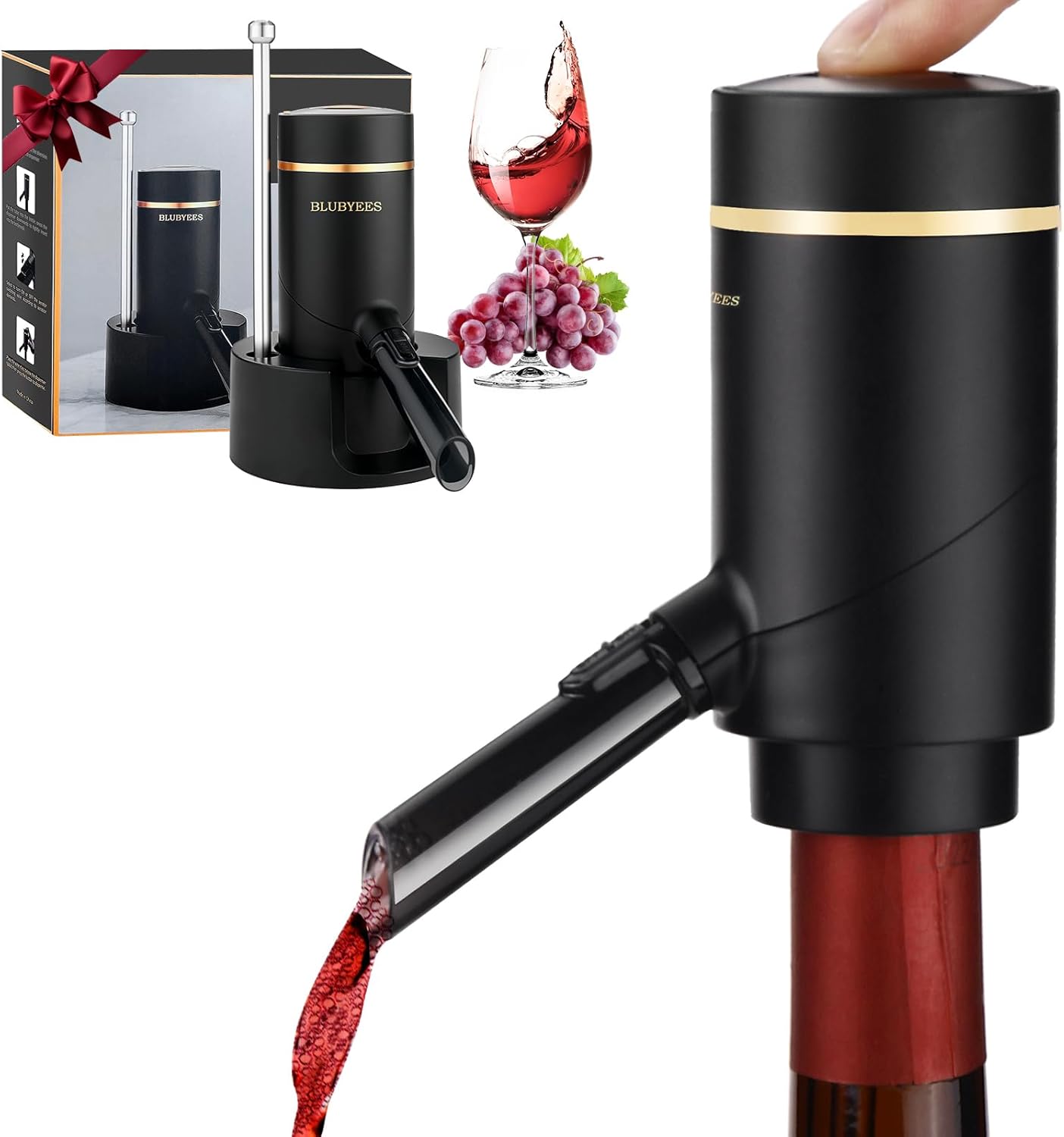 3-in-1 Electric Wine Aerator & Decanter Set for Wine Lovers