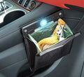 Car Trash Bag PU Leather with LED Light and Magnet Closure - Compact