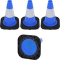 Fluorescent Orange/Green PVC Traffic Cones 12in - High Visibility