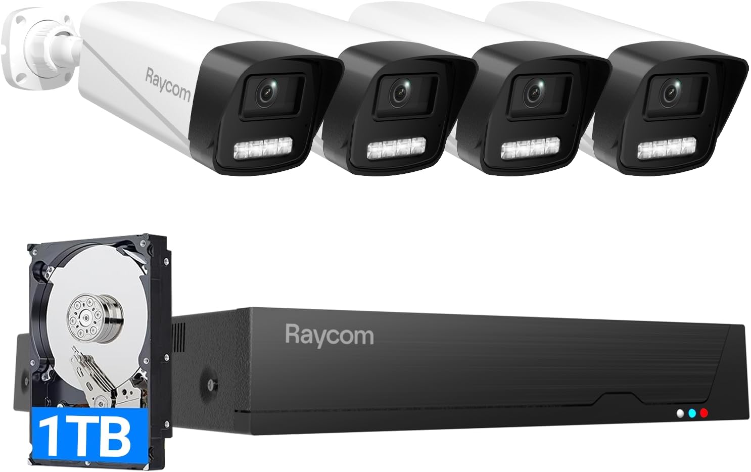 Rraycom Home Security Camera System with 4K NVR and 1TB HDD