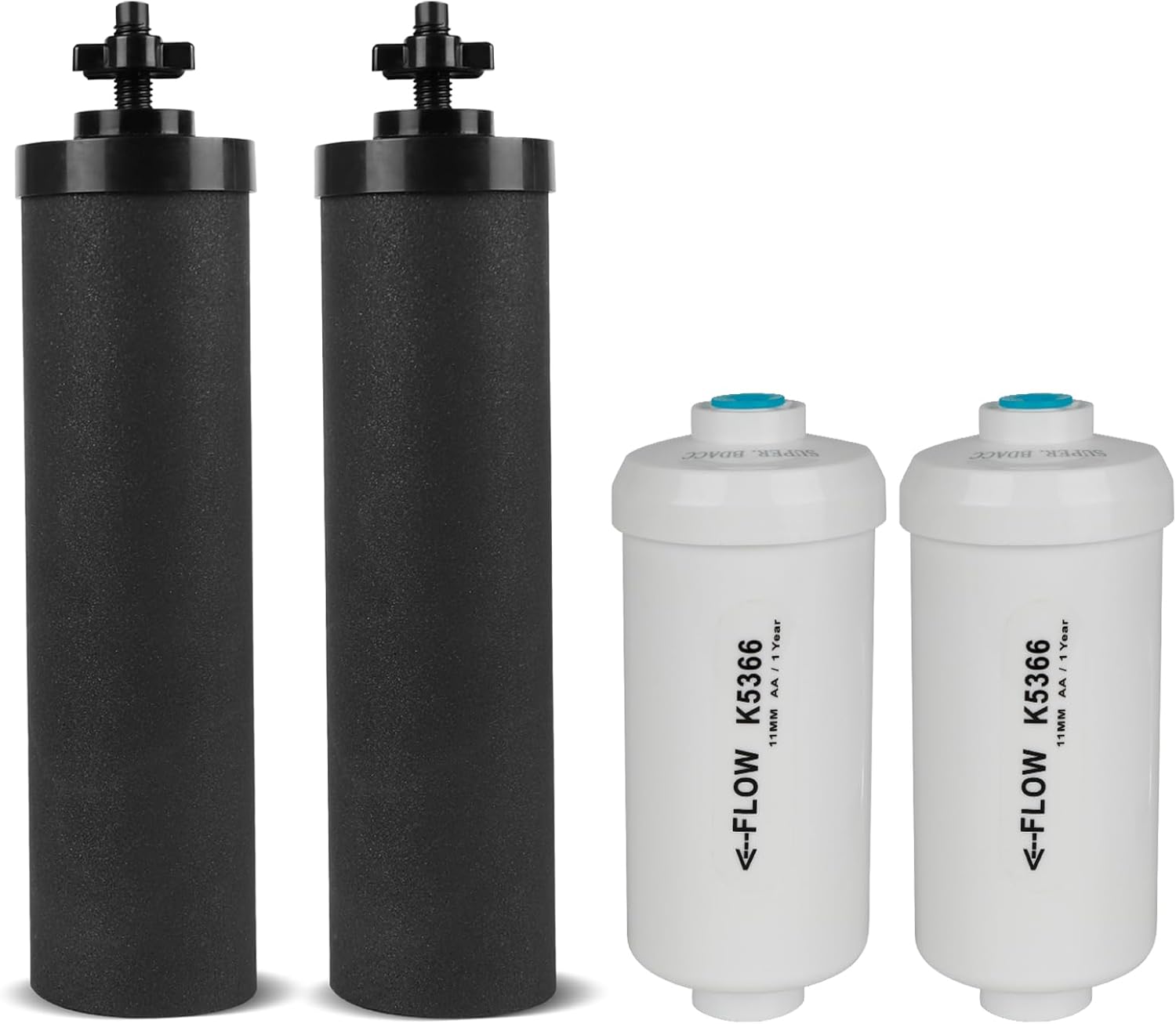Gravity Water Filter Replacement for Berkey Systems - 4 Pack