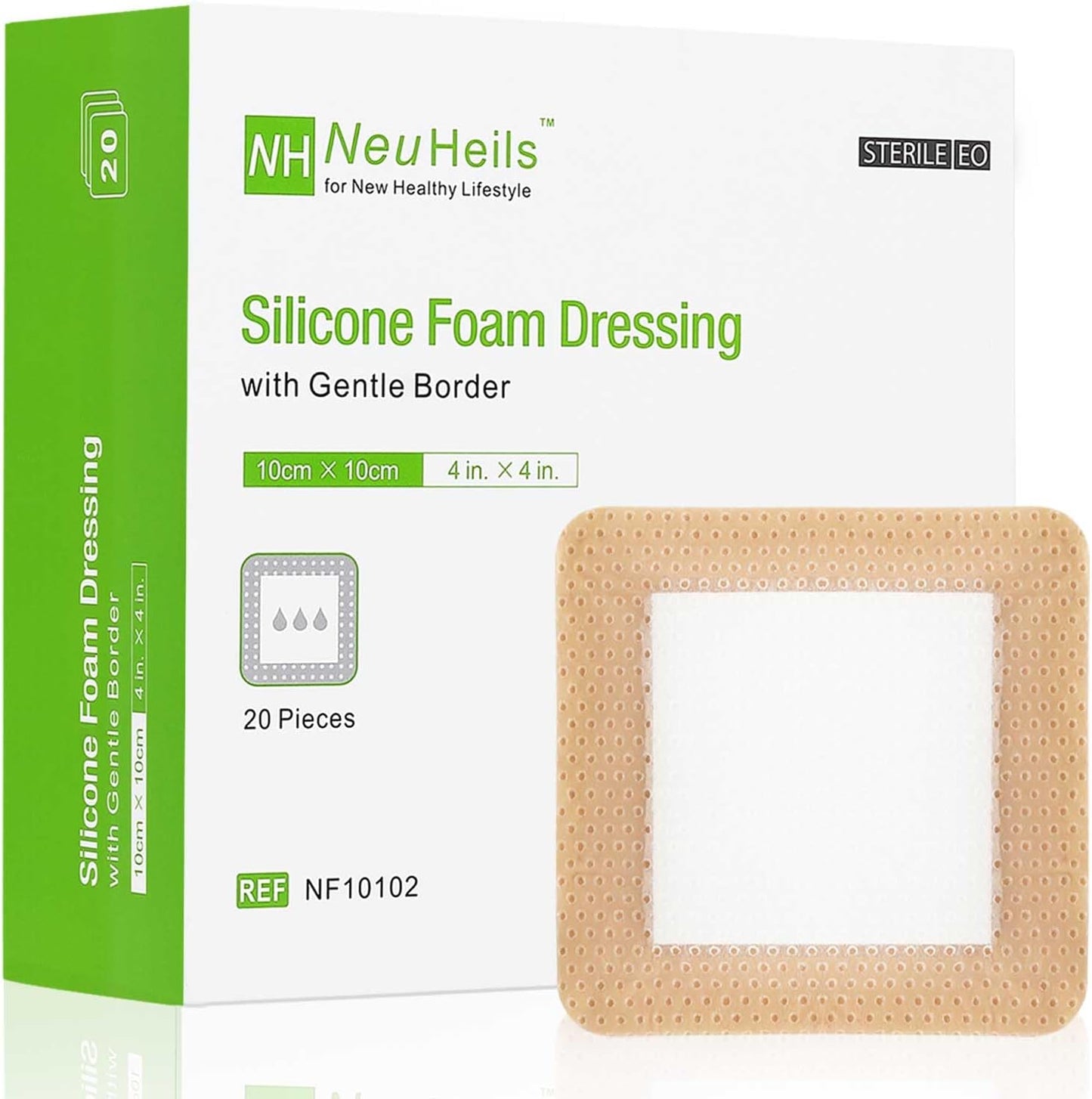 NeuHeils Silicone Foam Dressing 4ft'x4ft' for Bed Sores & Ulcers