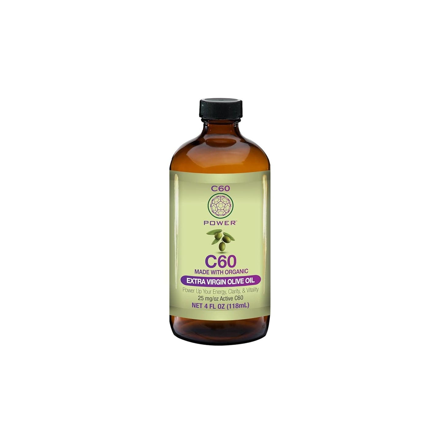 C60 Purple Power Organic Extra Virgin Olive Oil for Vitality
