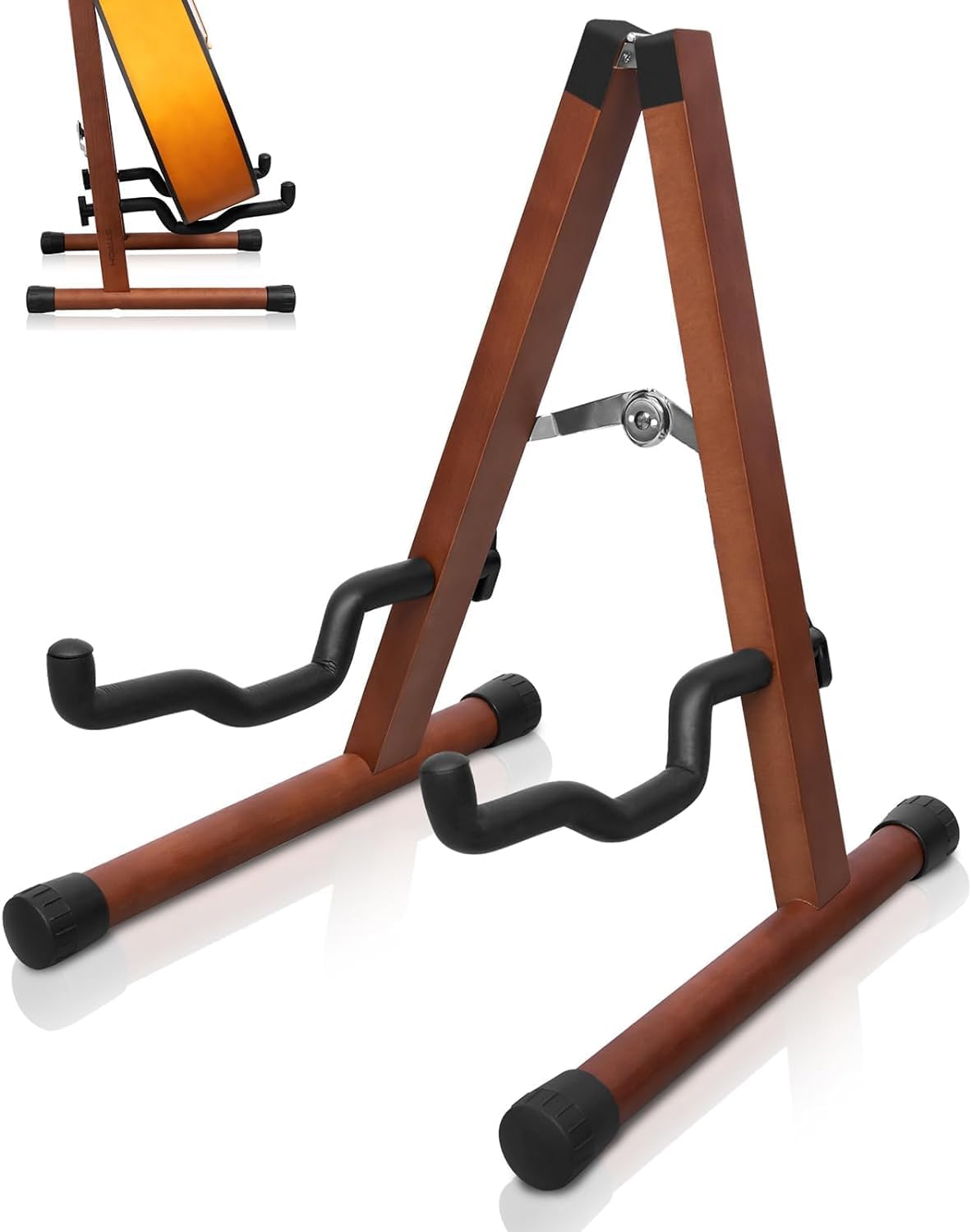 Premium HardWood Guitar Stand - Solid Walnut