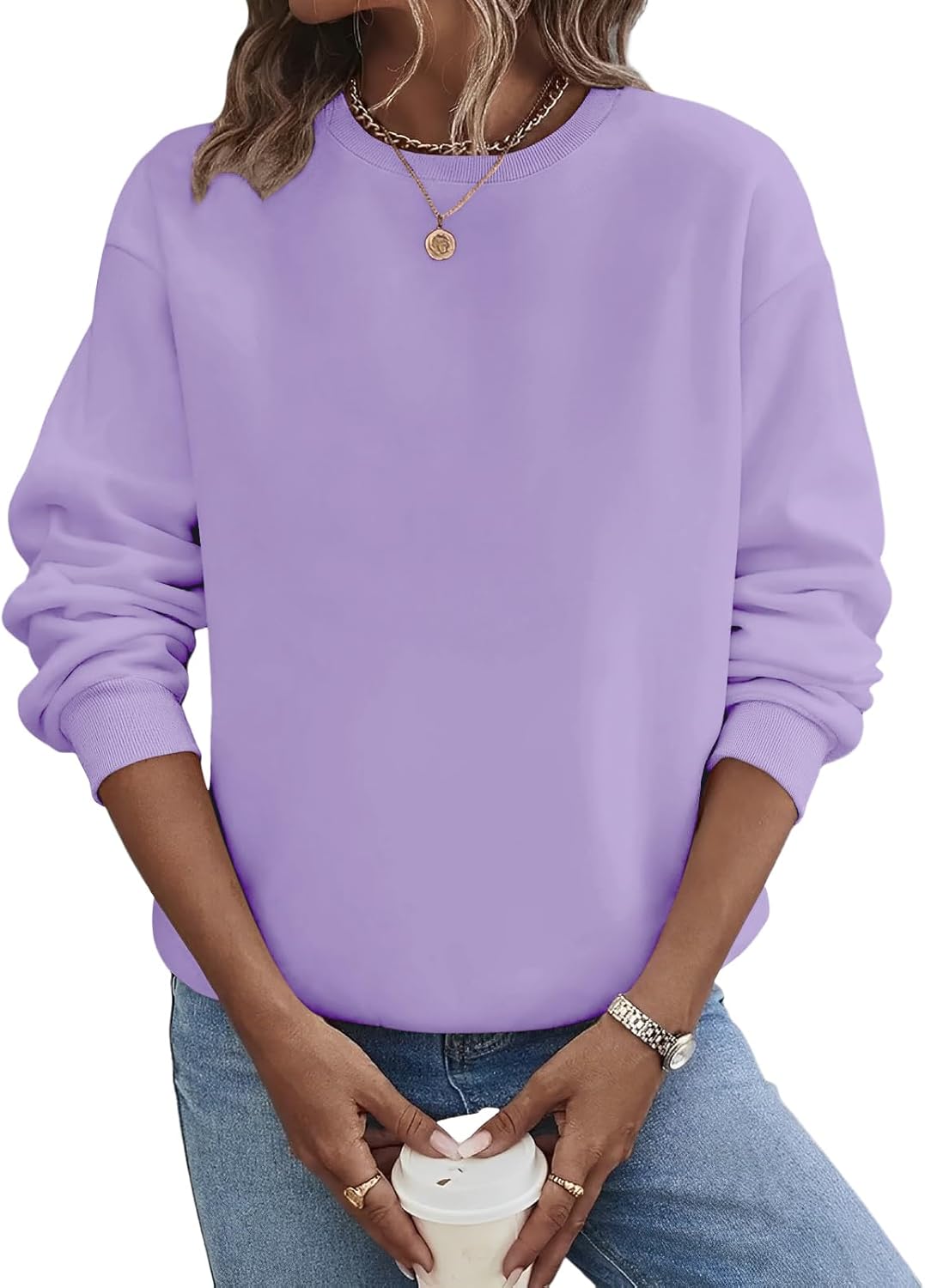 TICTICMIMI Cozy Crewneck Sweatshirt for Effortless Fall Style
