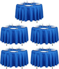 90 in Round Tablecloth 5 Pack Royal Blue - Wrinkle Resistant Polyester