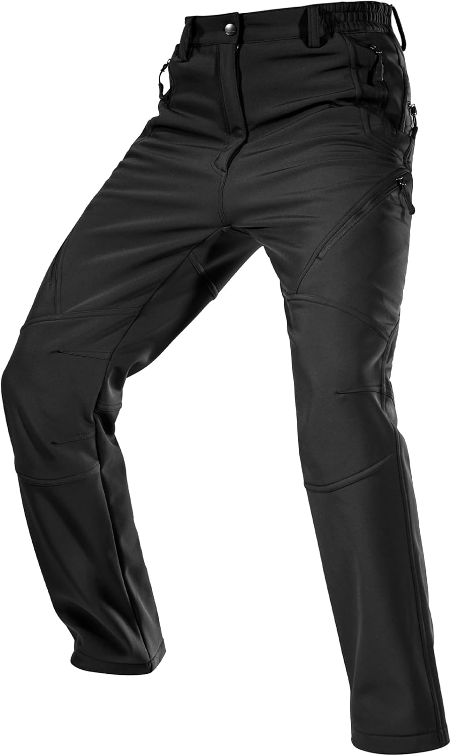 FREE SOLDIER Men's Fleece Lined Cargo Hiking Pants for Winter