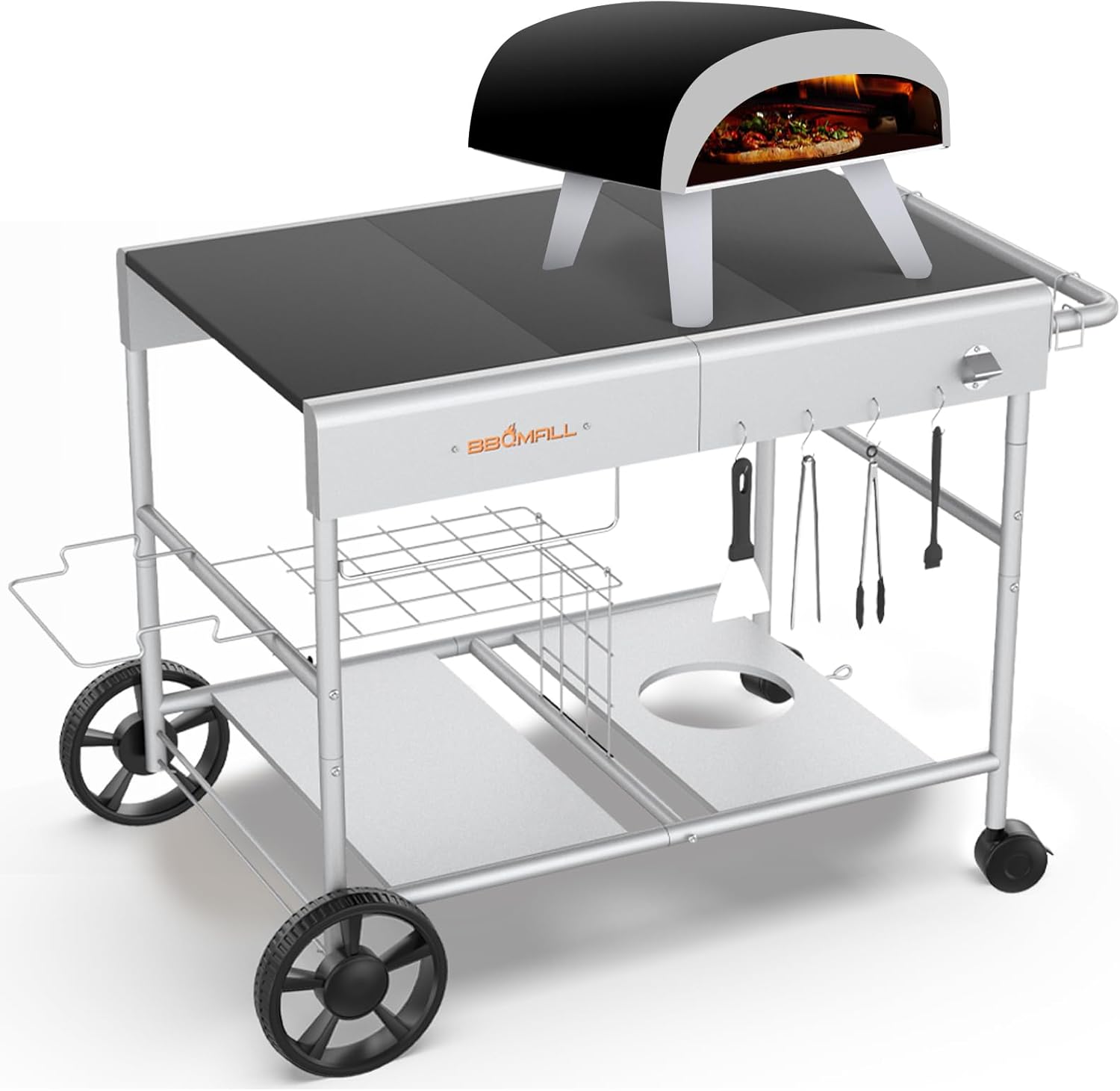 Upgraded Pizza Oven Cart Table for Ooni Koda and Karu 16