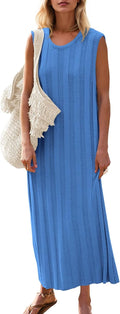 Fisoew Women's Sleeveless Maxi Dress Perfect for Summer Events