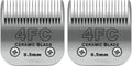 2 Pack Detachable Dog Clipper Blades Size 4FC - Durable Ceramic