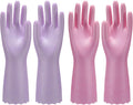 Bamllum Rubber Dishwashing Gloves - 2 Pairs, Comfortable Non-Slip