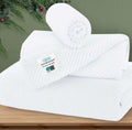 White Cotton Bath Towels 3-Piece Set - Soft, Quick Dry