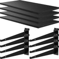4 Pack Wooden Slatwall Shelf 19.7 x 7.9 in - Heavy Duty Slatwall