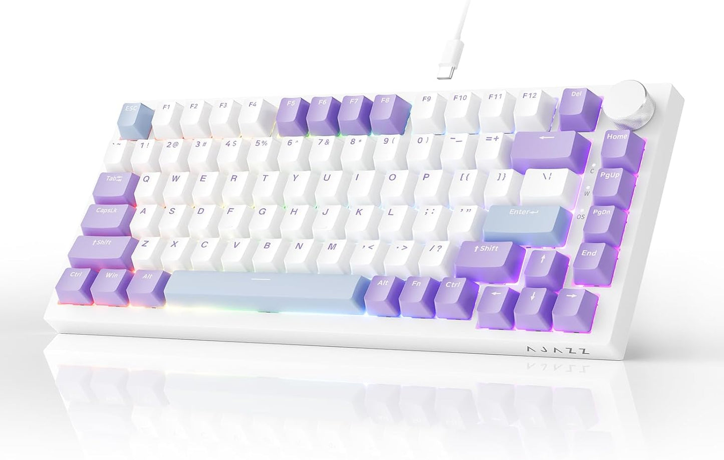 AK820 Hot Swap Mechanical Keyboard - RGB Glow