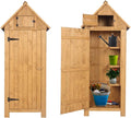 Outdoor Storage Cabinet 70in Wooden Vertical Garden Shed