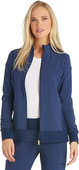 iflex by Cherokee Uniforms Zip Front Scrub Jackets for Women CK303