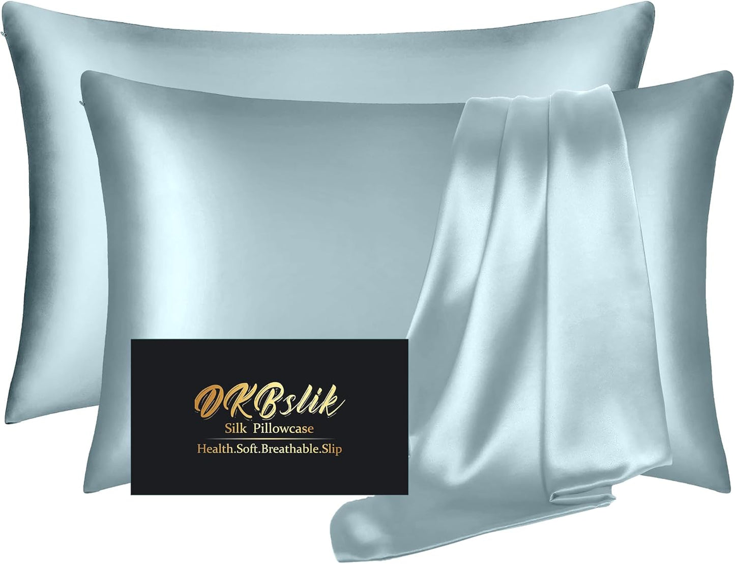 DKBslik Silk Pillowcase Set of 2 for Hair and Skin Care