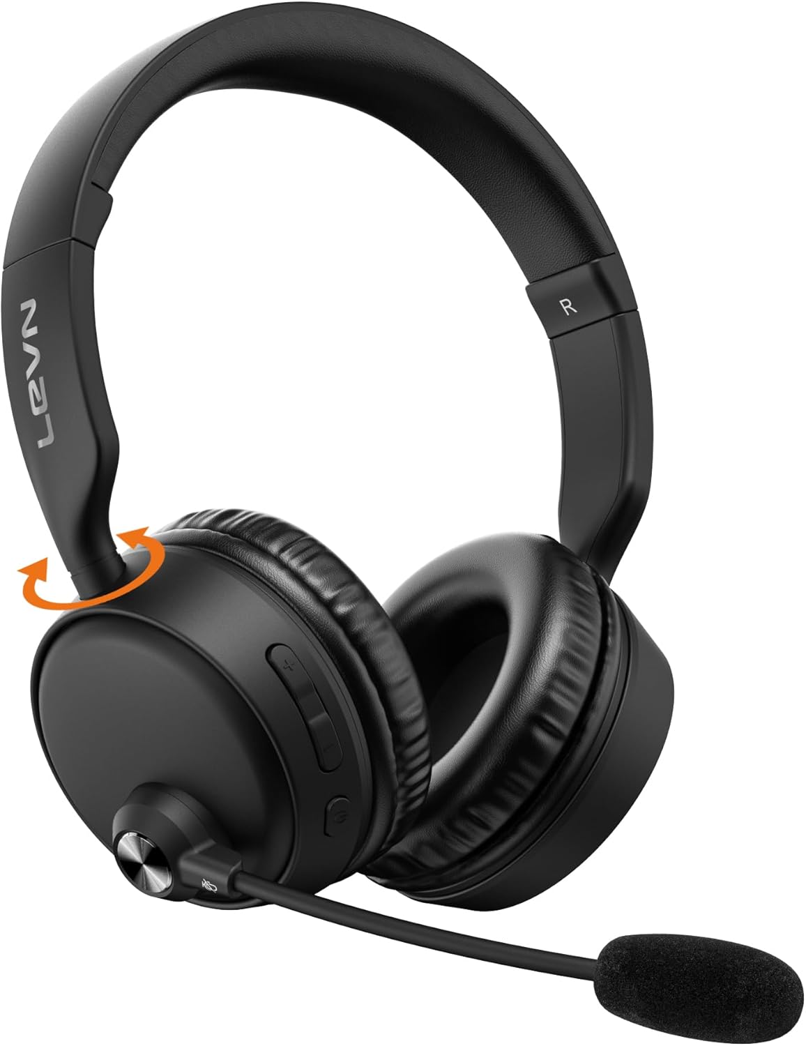 LEVN Bluetooth Headset with Microphone for Work and Music
