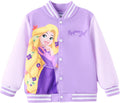 Disney Girls Elsa Lightweight Button-Up Varsity Jacket - Cozy Style