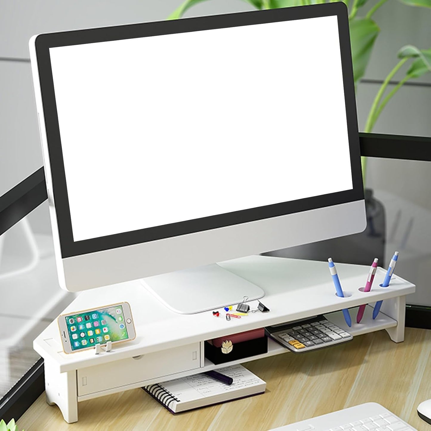 YANBI Corner Monitor Stand Riser for Space Saving Solutions